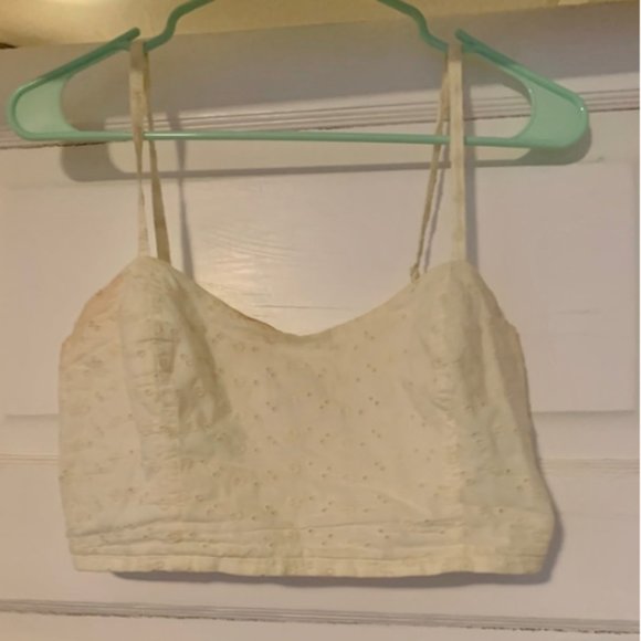 FREE* Yellow Eyelet Crop Top - Picture 4 of 4